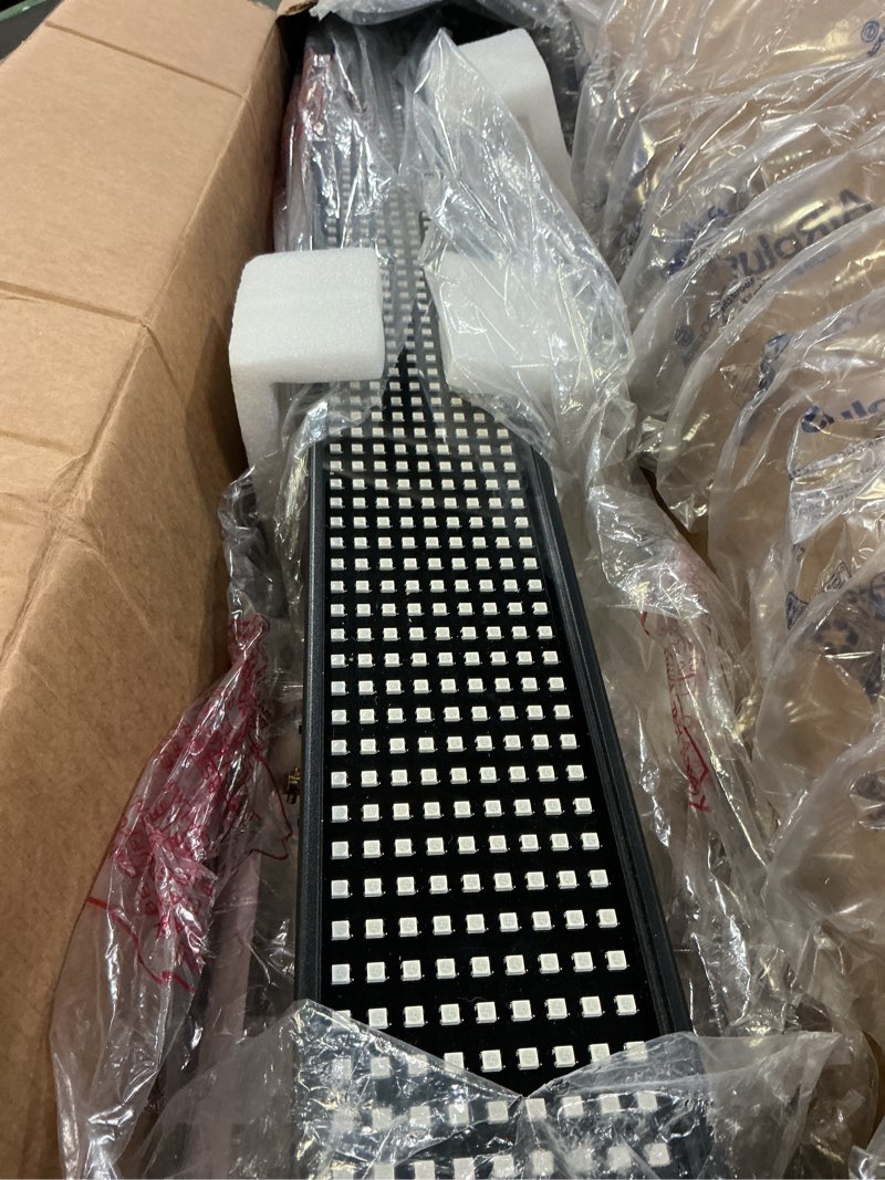 Condition photo showing As Is for led stage light bar 120w,666 rgb pixel led light bar dj light bar chase marquee gradient strobe colorful wall bright with dmx & sound activated uplighting for church garden wedding party black 1
