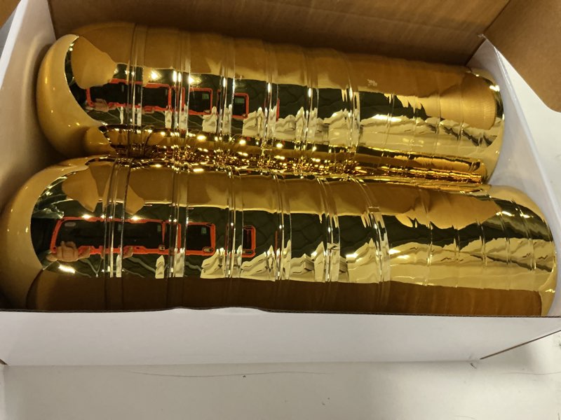 Condition photo showing New/Like New for 12 pcs jumbo gold easter eggs 6 inch large golden metallic easter eggs bulk for filling treats plastic fillable jumbo surprise eggs hunt easter basket stuffers fillers party favor for kids boys girls 12 golden jumbo eggs