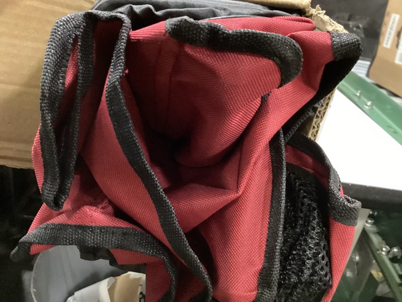 Condition photo showing Good Condition for elevon camping chair, portable folding outdoor chair with arms, cup holder and carry bag burgundy