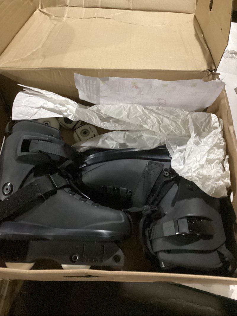 Condition photo showing As Is for rollerblade blank unisex adult fitness inline skate black us size 7/7.5