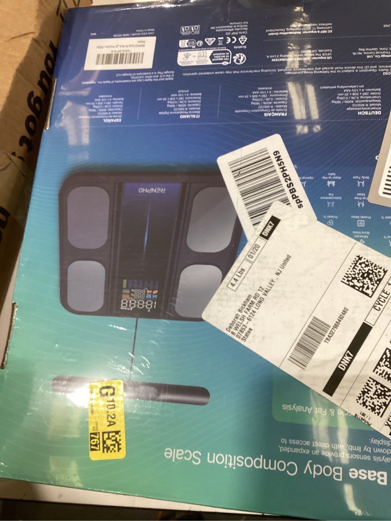 Condition photo showing New/Like New for RENPHO Smart Scale for Body Weight, FSA&HSA Eligible, 8-Electrode Digital Bathroom Scale with BMI Body Fat Muscle Mass, Body Composition Analyzer, Larger Platform, MorphoScan Base Black