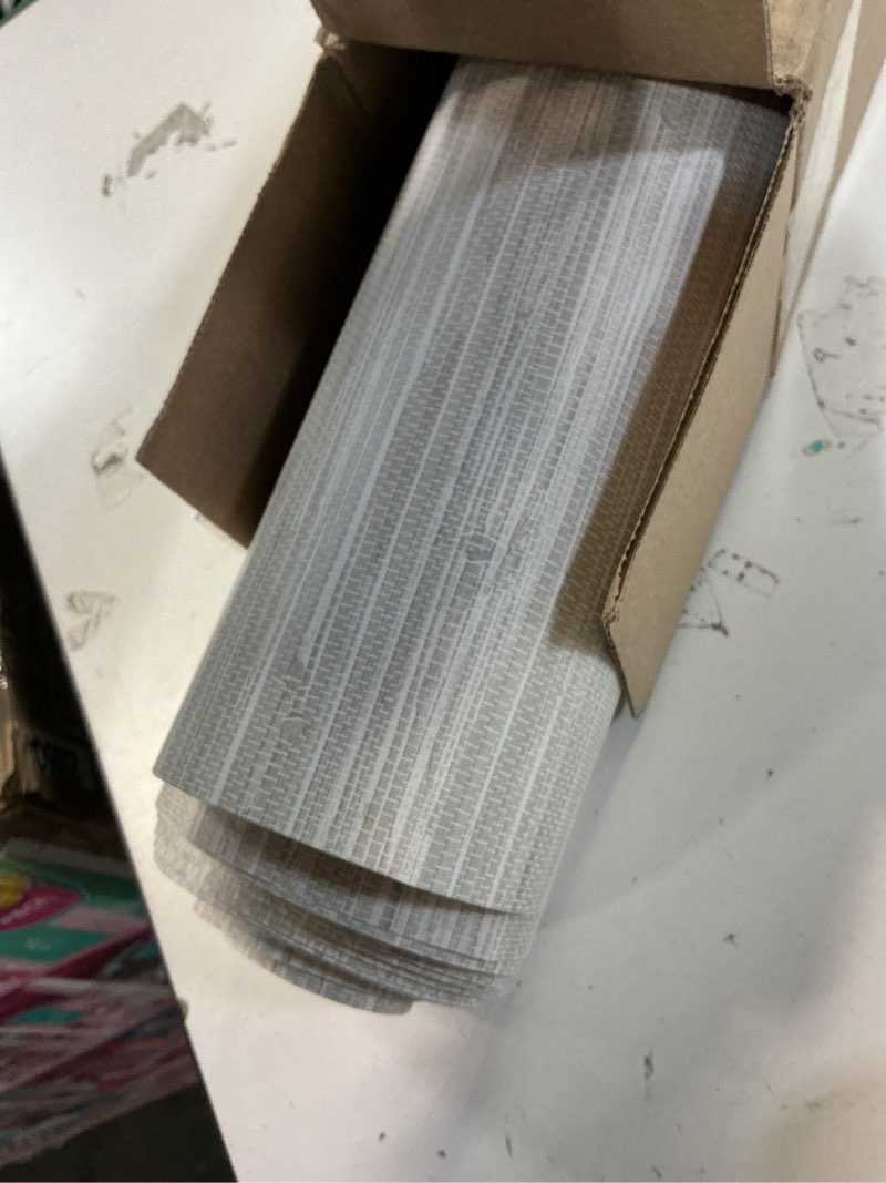 Condition photo showing Good Condition for NuWallpaper Cream Vinyl Grassweave Peel & Stick Wallpaper, NUS2875