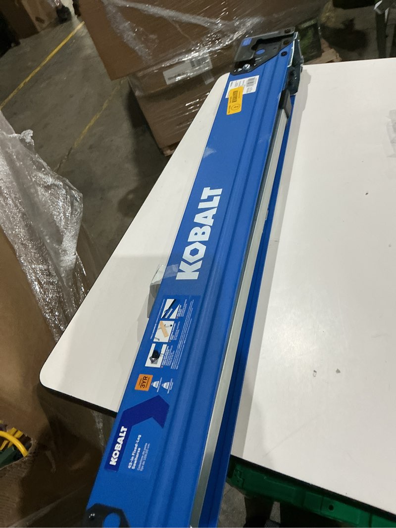 Condition photo showing As Is for kobalt 43-in w x 30-in h steel saw horse (1100-lb capacity)
