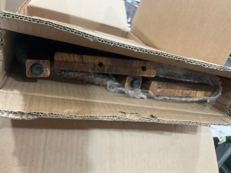 Condition photo showing Good Condition for Small Round Side Table Wooden End Table with Lower Shelf Modern Nightstand Bedside Table for Small Spaces, Living Room, Bedroom Retro Brown