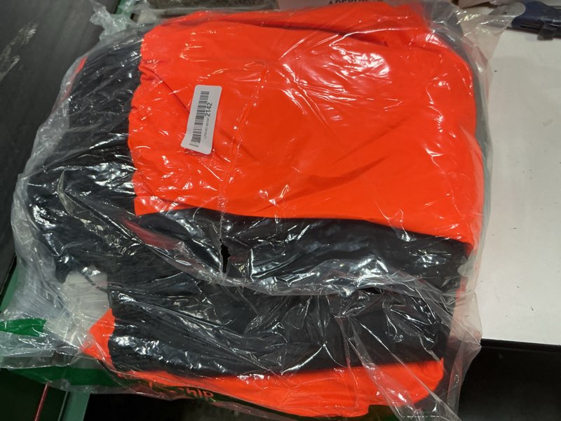 Condition photo showing Good Condition for sksafety 3-in-1 high visibility winter bomber jackets zip out fleece liner reflective safety coats for men waterproof ansi/isea class 3(orange 5xl) orange&black 5x-large