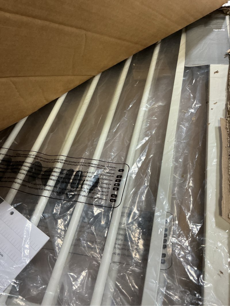 Condition photo showing Good Condition for Babelio Baby Gate for Stairs, Kitchen & Doorways, No Bottom Bar| Easy Installation| One-Handed Operation| Auto-Close| Hardware Mount (Drill Needed) Safety Dog Gate (White - B17, 24-39" W, 28" H) White - B17 28" H, 24-39" W-Compact