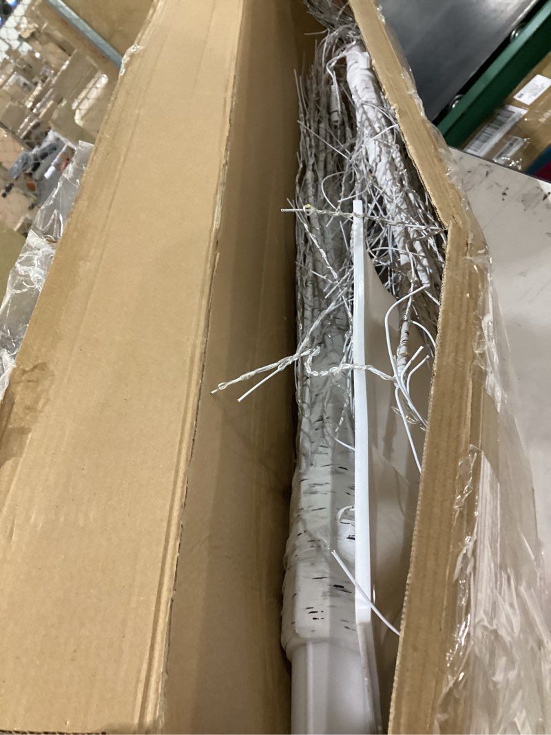 Condition photo showing As Is for 7FT Lighted Birch Tree 1000 LED Warm White Lights with Twinkle Lights?Twinkling or Steady Function for Selected, LED Artificial Tree Light for Indoor Outdoor Christmas Decorations Warm Lights 7ft