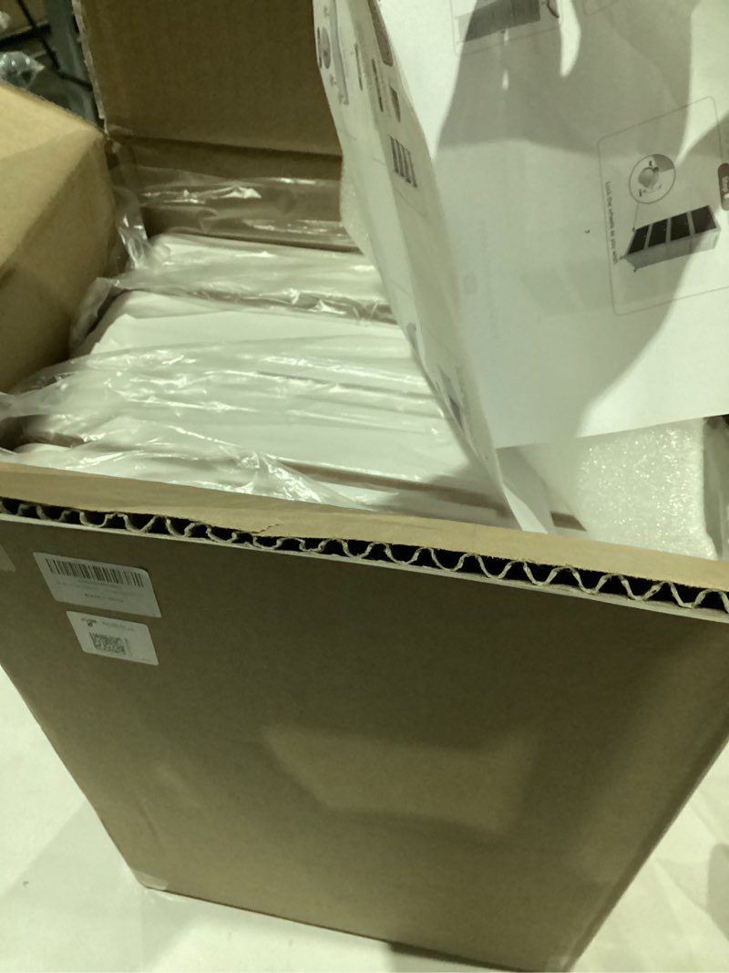 Condition photo showing As Is for 4 Tier Storage Bins with Lids, 23QT Stackable Closet Organizers and Storage with Wheels, Collapsible Storage Boxes, Foldable Plastic Storage Containers for Home,Office, Dorm Room-White White Tier 4