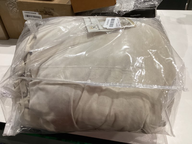 Condition photo showing Good Condition for H.VERSAILTEX High Stretch Sofa Slipcover 4 Piece Cover Velvet Furniture Protector Form Fit Thick Velvet Extra Large Sofa Cover for 3 Cushion Couch Width Up to 97 Inch (Large Sofa, Ivory) 3 Cushion Large Sofa Ivory