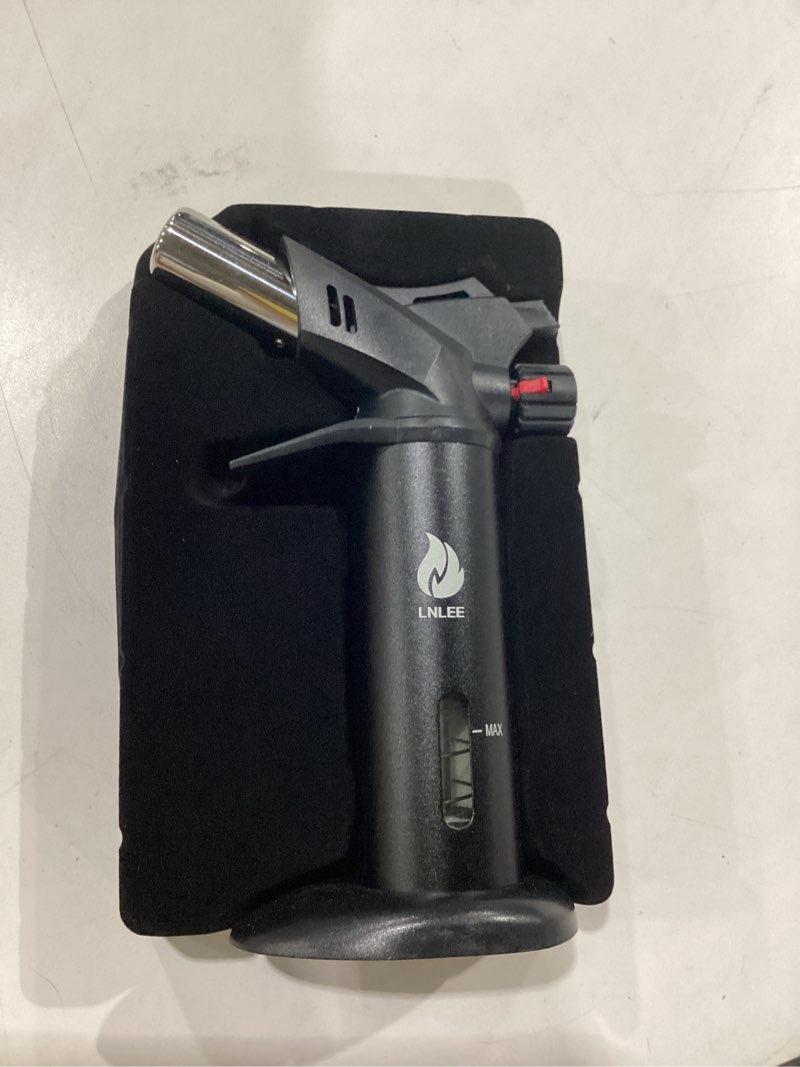 lnlee torch culinary cooking torch for creme brulee steak baking, refillable professional chef kitch