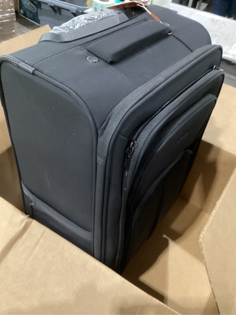 Condition photo showing Good Condition for LOVEVOOK Carry On Luggage 22x14x9 Airline Approved, 22 Inch Softside Suitcases with Spinner Wheels, Lightweight Carry-on Suitcase with TSA Lock for Women Men, Large Luggage for Travel Business Trip 22 inch_Carry on Black