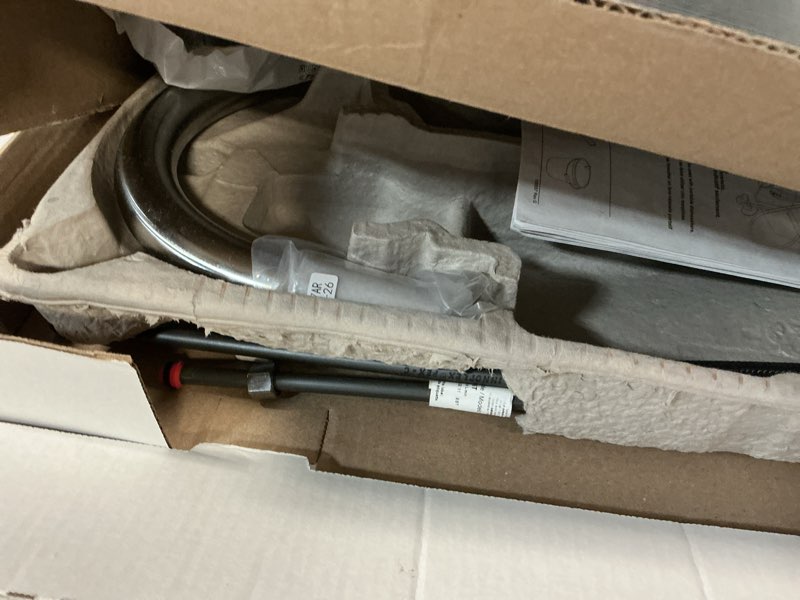 Condition photo showing As Is for Delta Faucet Trinsic Brushed Nickel Kitchen Faucet, Kitchen Faucets with Pull Down Sprayer, Kitchen Sink Faucet, Faucet for Kitchen Sink with Magnetic Docking Spray Head, Arctic Stainless 9159-AR-DST Arctic Stainless Standard Activation