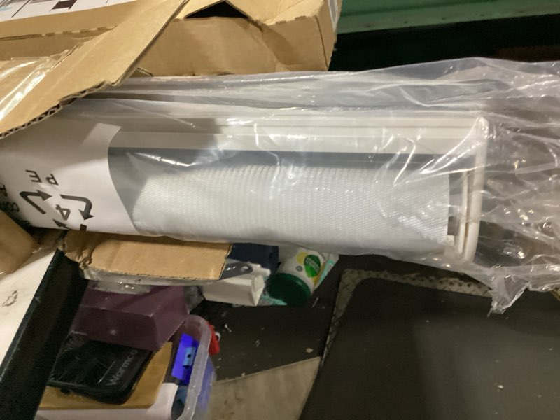 Condition photo showing Good Condition for lazblinds no tools no drill cordless zebra blinds for windows, dual layer light control for day and night, light filtering privacy roller blinds and shades for home, 26" w x 48" h, white white 26"w x 48"h