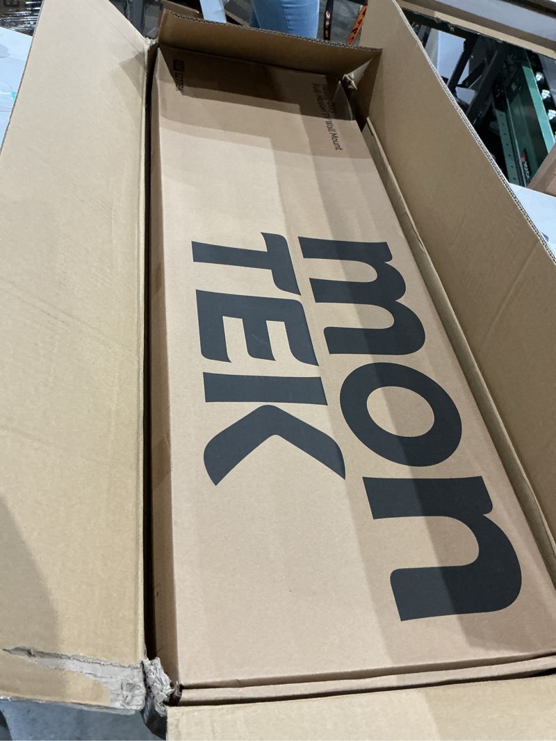 Condition photo showing Good Condition for montek heavy duty xxl full motion tv wall mount for 60-120 inch extra large tvs, holds 265 lbs, max vesa 900x600, 27.7" extension, swivel & tilt, preassembled, fits 12–24" studs, led/lcd/oled 4k/8k