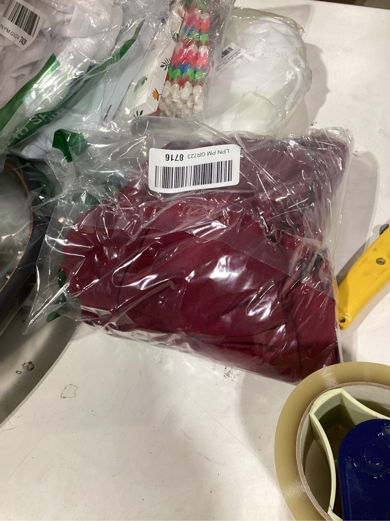Condition photo showing New/Like New for similiar product chiaolezhee womens pleated knee length dress, bow tie neck, ruffle cap sleeve, elegant church & work outfit for spring summer burgundy x-large
