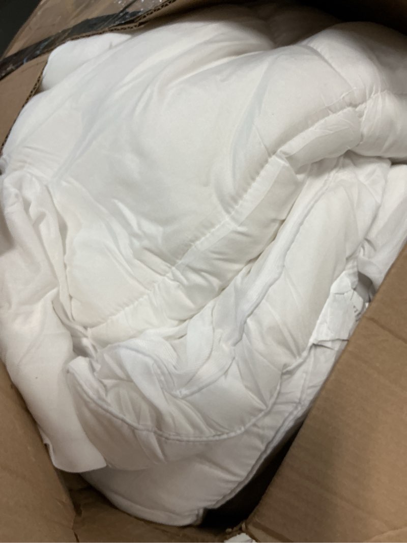 Condition photo showing Good Condition for elemuse full xl mattress topper for back pain, extra thick mattress pad cover, plush soft pillowtop with elastic deep pocket, overfilled down alternative filling white full xl