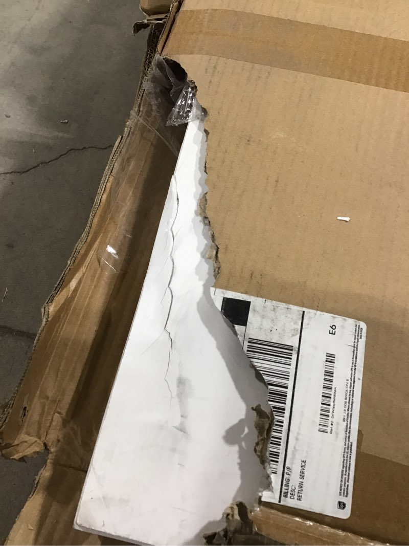 Condition photo showing As Is for 2ft x 2ft Drop Ceiling Tiles?Smooth White PVC Ceiling Panel 24 x 24in. Waterproof, Washable and Fire-Rated - Reusable - High-Grade PVC to Prevent Breakage-Package of 12 Tiles