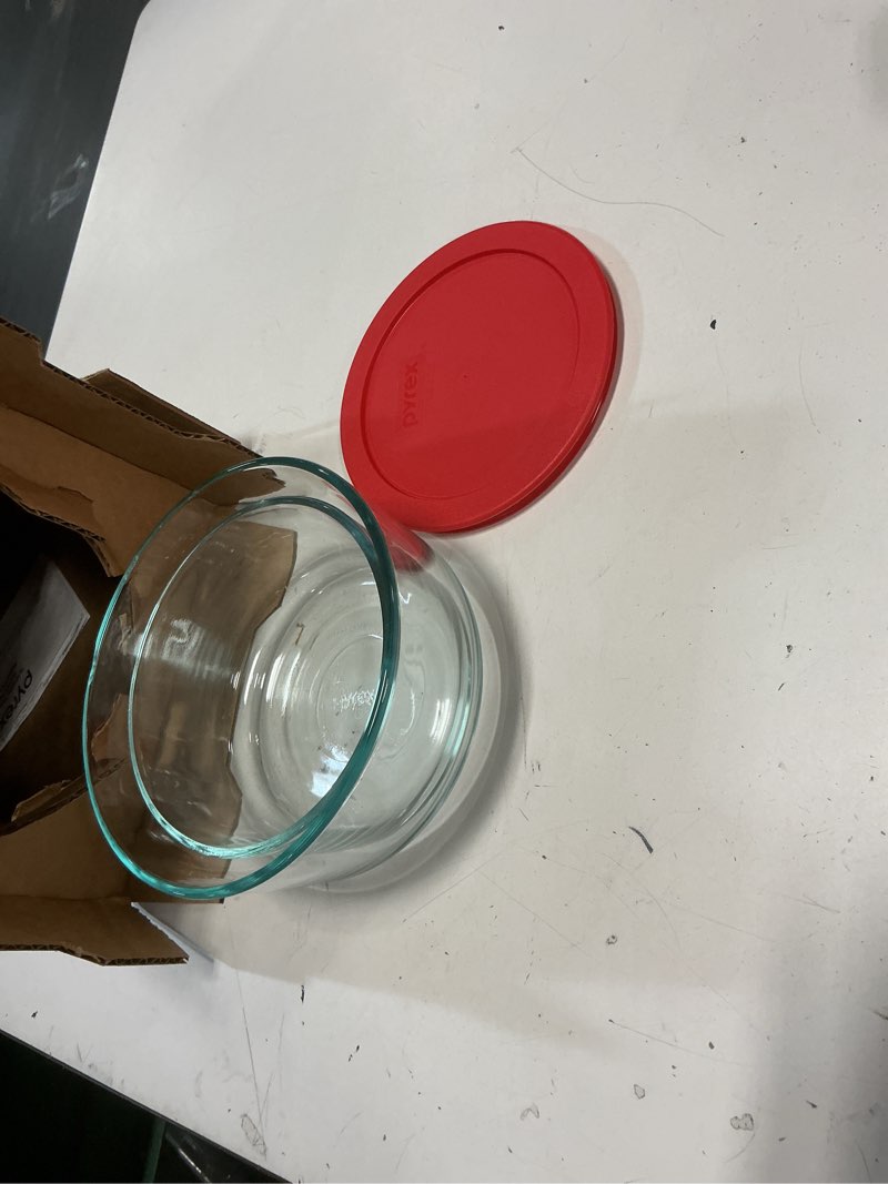 Condition photo showing Good Condition for (Only 3 pc) Pyrex Simply Store 4-PC Large Glass Food Storage Containers Set, Snug Fit Non-Toxic Plastic BPA-Free