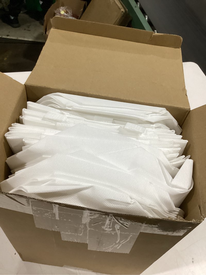 Condition photo showing Good Condition for 50 pcs thank you gift bags with handles bulk thank you reusable non woven bags bridesmaid souvenir handbags for valentine's day wedding easter graduation(10 x 8 x 4 inch,white) white 10 x 8 x 4 inch