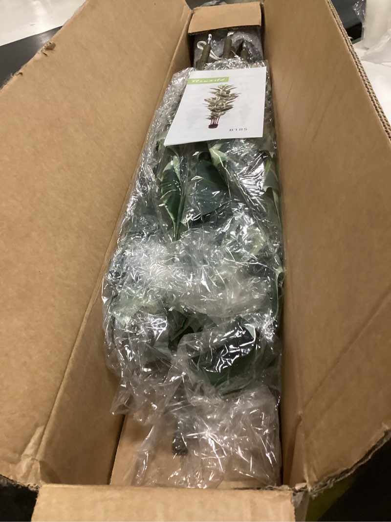 Condition photo showing Good Condition for Artificial Rubber Tree Plant 6ft Tall Faux Ficus Tree Potted Fake Tropical Plants Decorative House Plants Large Floor Artificial Trees for Home Office Decor, Without The Pot