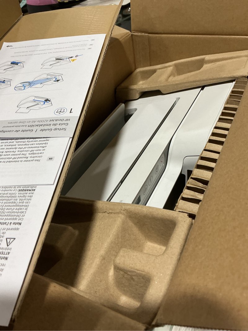 Condition photo showing Good Condition for hp deskjet 4255e wireless all-in-one color inkjet printer, scanner, copier, best-for-home, 3 month instant ink trial included. this printer is only 2.4 ghz capable. ai-enabled (588s6a)