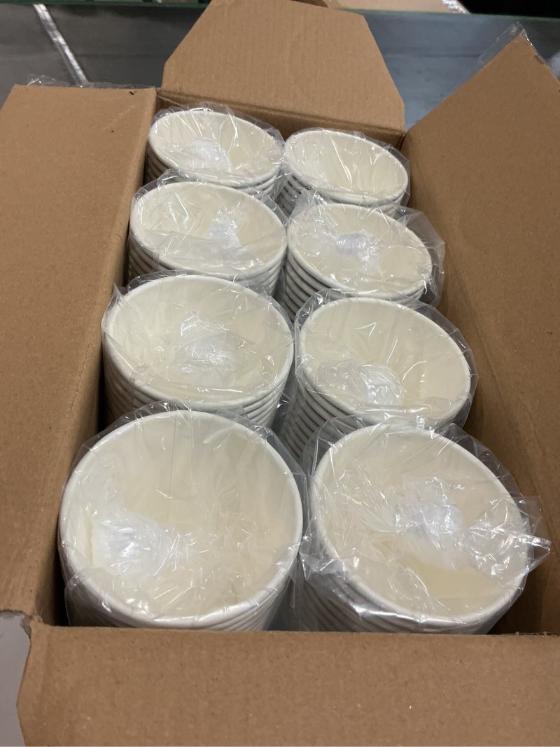 Condition photo showing New/Like New for litopak 400 pack 8 oz paper cups, brown disposable hot coffee cups for party, picnic, travel, and events brown&8oz