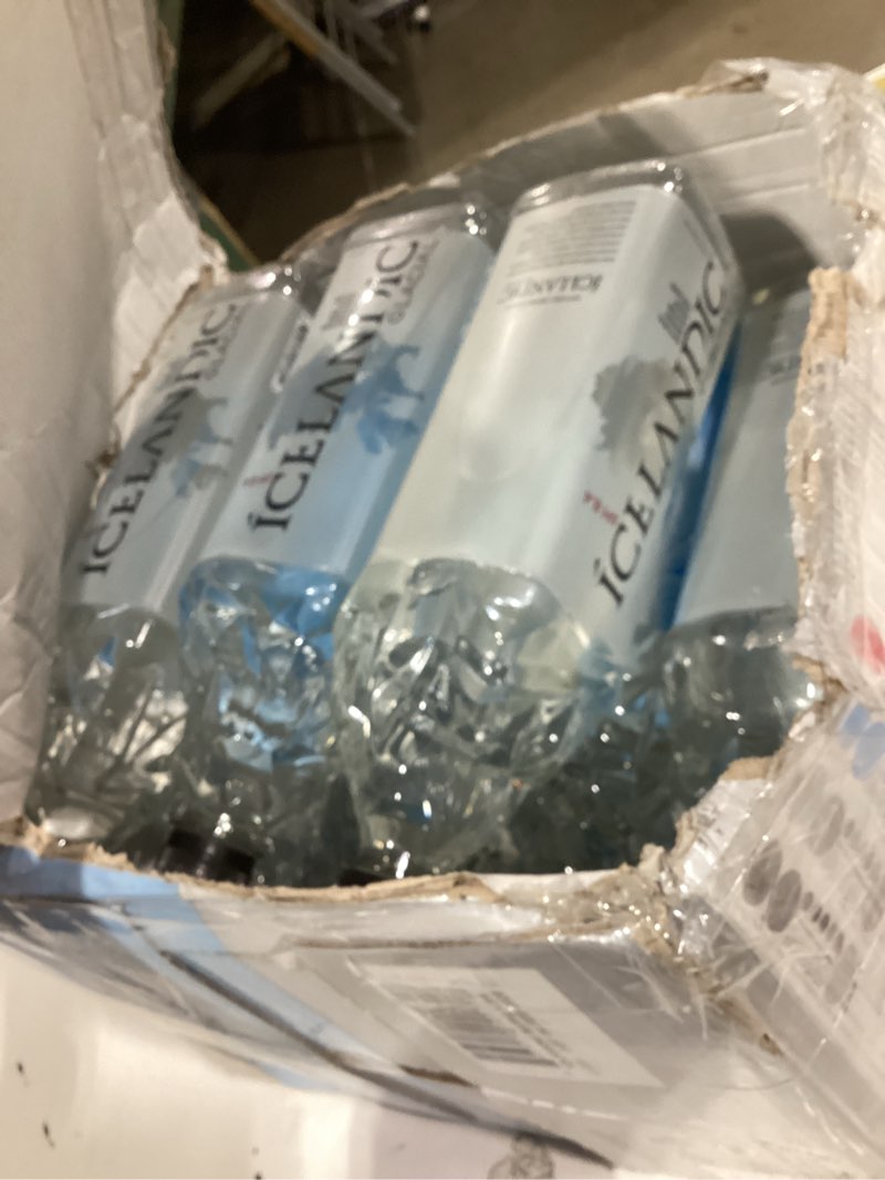 Condition photo showing As Is for icelandic glacial natural spring alkaline water, 33.81 fl oz (pack of 12), 405.6 fl oz