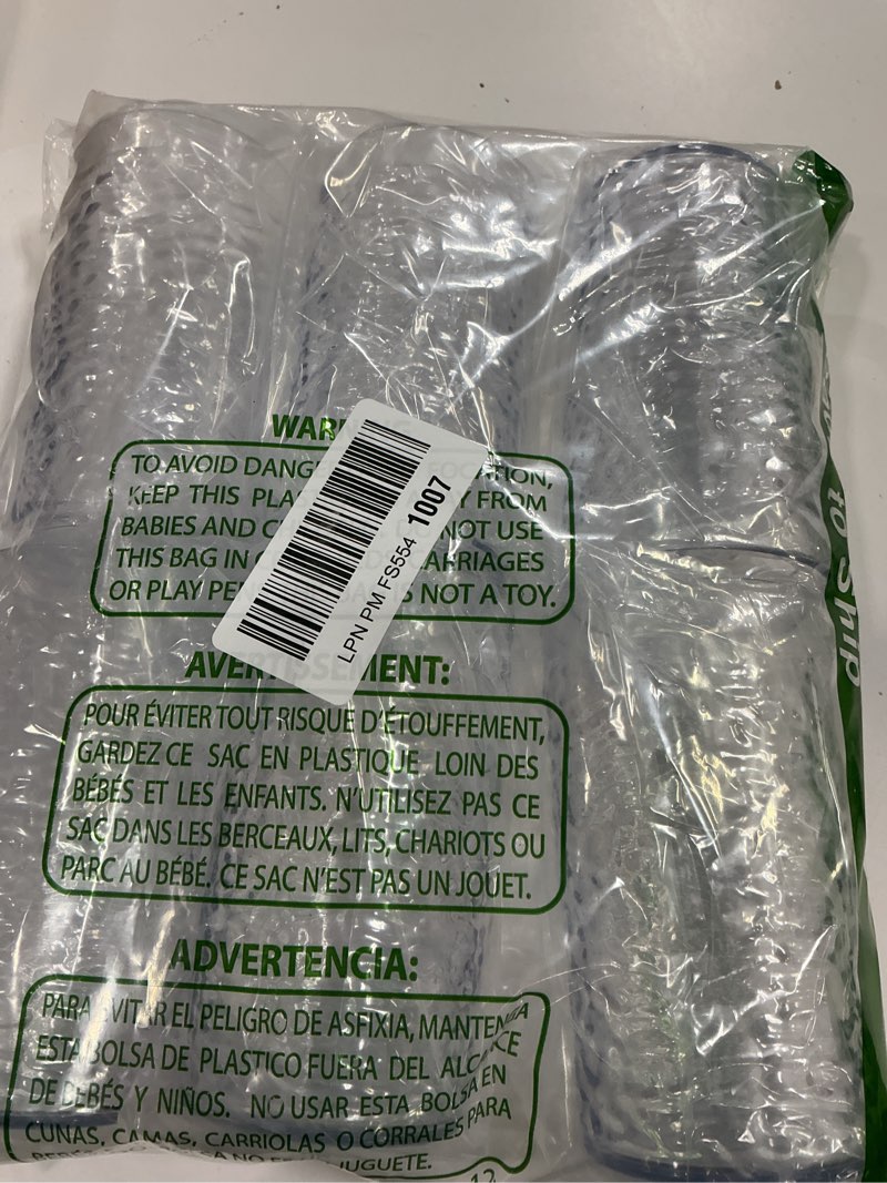 Condition photo showing As Is for G.E.T. 3316-CL Heavy-Duty Shatterproof Plastic Pebbled Tumbler, 16 Ounce, Clear (Set of 12) (incomplete 6 cups only)