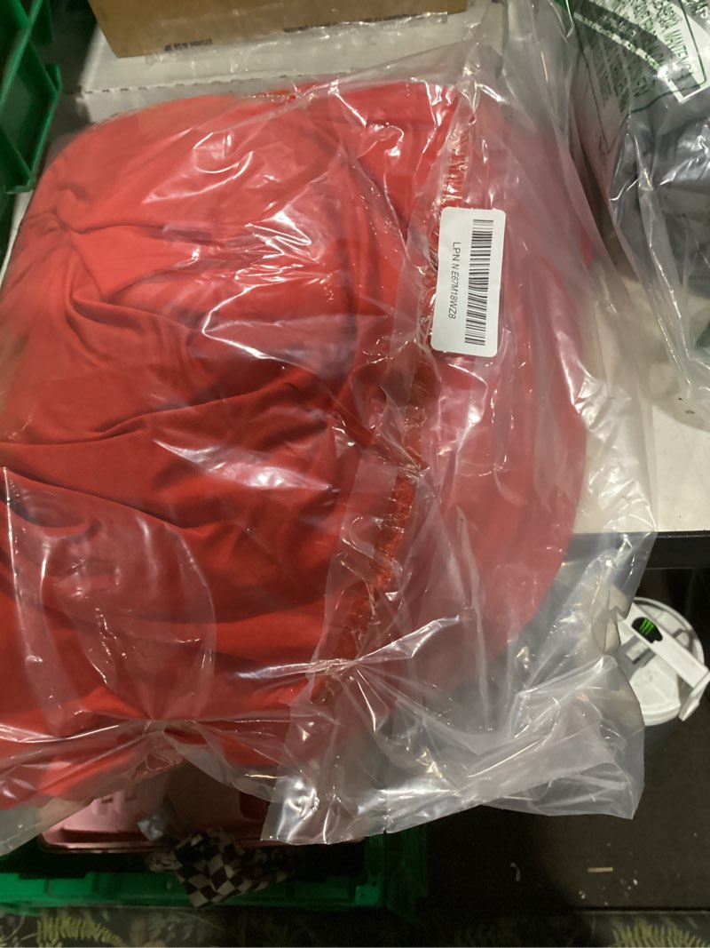 Condition photo showing Good Condition for spandex fitted wedding arch cover 7.2ft red arch backdrop cover, round top chiara backdrop stand covers for wedding birthday party baby shower banquet arch decoration (red, 7.2ft) 7.2 ft red