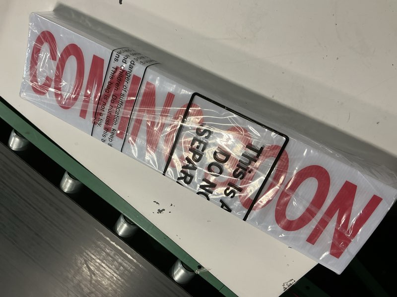 Condition photo showing Good Condition for juexica 12 pcs real estate rider signs 24 x 6 inch coming soon, for sale, pending, sold waterproof signs rider real estate with different messages(white with red) white with red rectangle