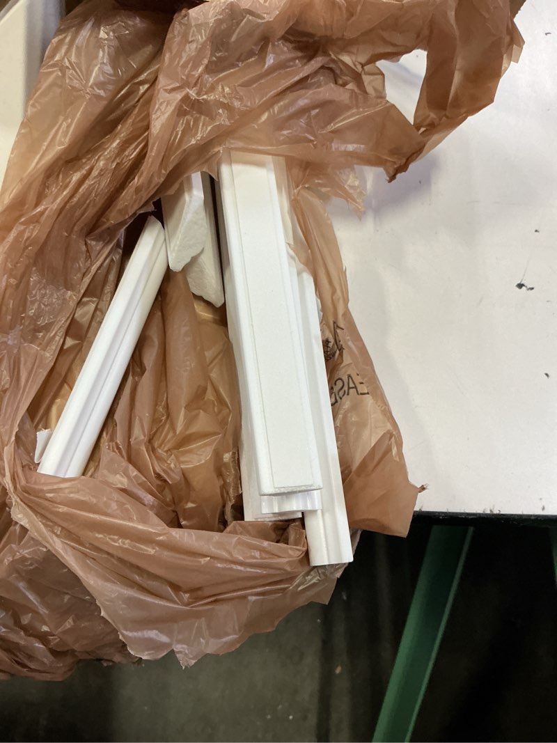 Condition photo showing As Is for pangda 3 set peel and stick wall molding kit, 3d premade accent molding wainscoting panel for interior wall moulding decor, ready to assemble wainscoting accent panel (24 x 54in)