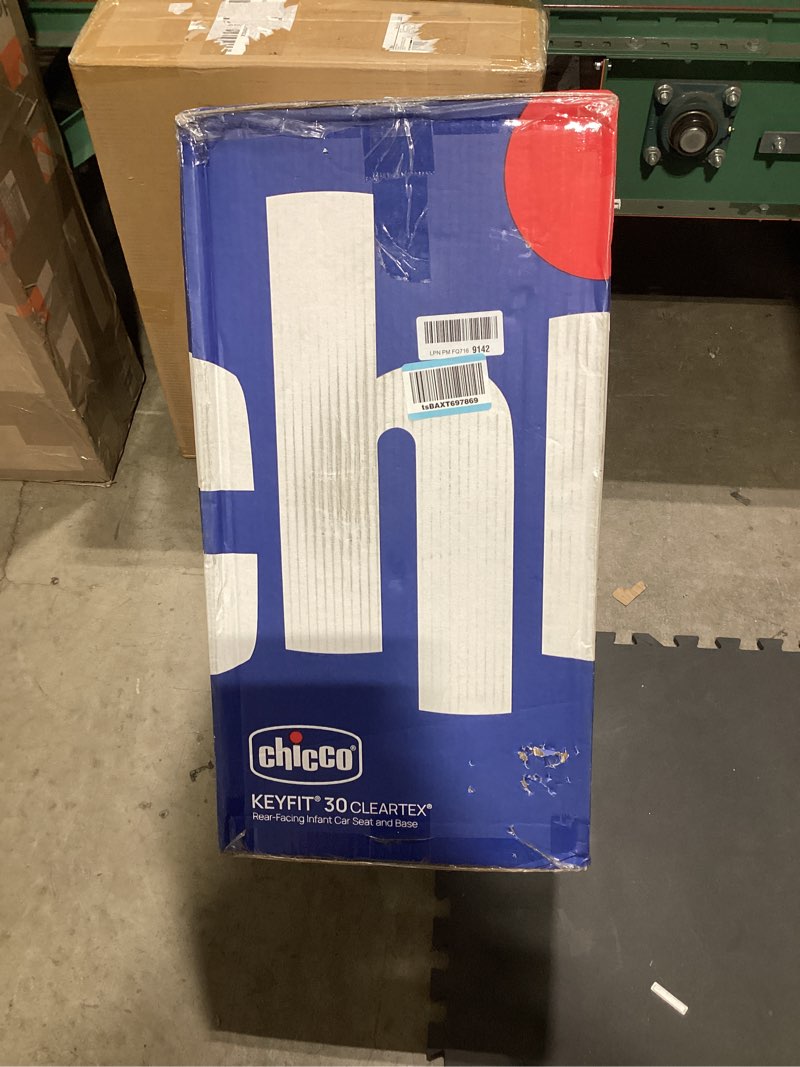 Condition photo showing Good Condition for chicco keyfit 30 cleartex infant car seat and base, rear-facing seat for infants 4-30 lbs., includes infant head and body support, compatible with chicco strollers, baby travel gear | pewter/grey pewter keyfit 30 with cleartex fabric