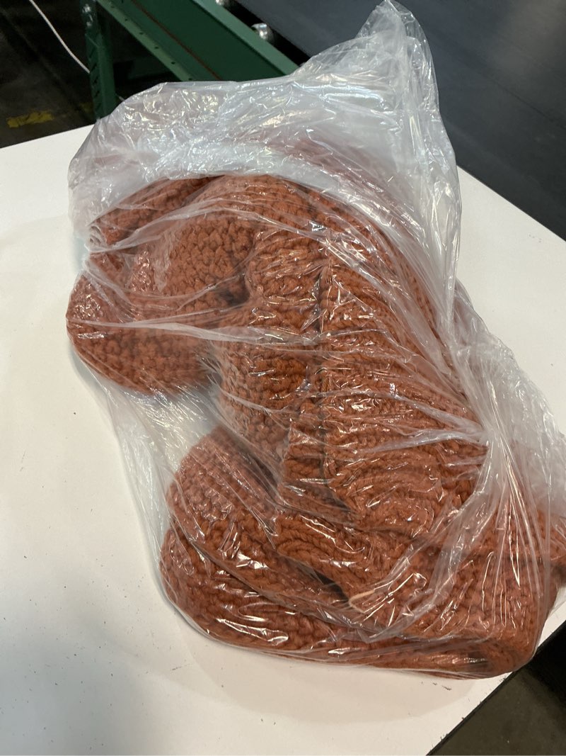 Condition photo showing Good Condition for cotton fisherman throw, 50x60, terracotta