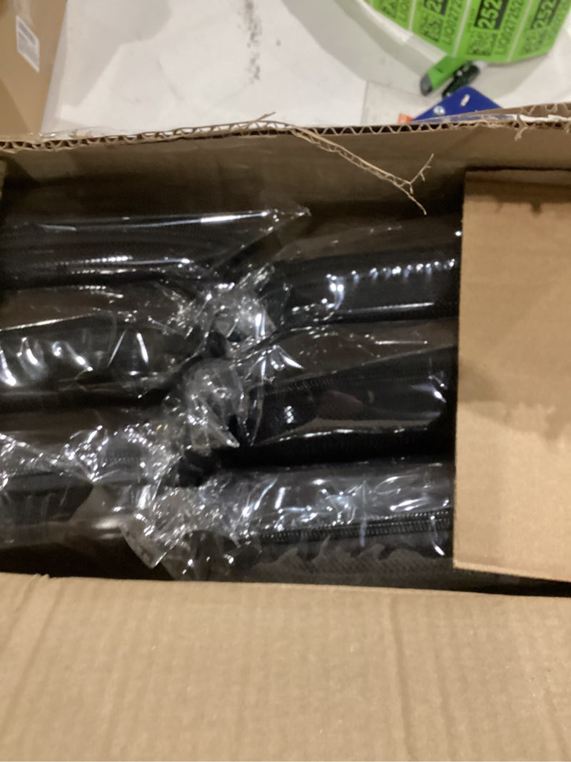 Condition photo showing New/Like New for Clear Hard Zipper Case Mesh Hard-Sided Premium Storage Case Plastic Clear Hard Shell Zipper Pouch Portable Travel Organizer Box for Building Blocks Cosmetics Makeup Pencil (6, Black) Black 6