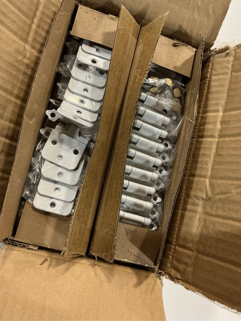 Condition photo showing New/Like New for 50 pack 25 pairs 3/8" inset cabinet door hinges - white offset self closing hinges 50 pack 3/8" inset white