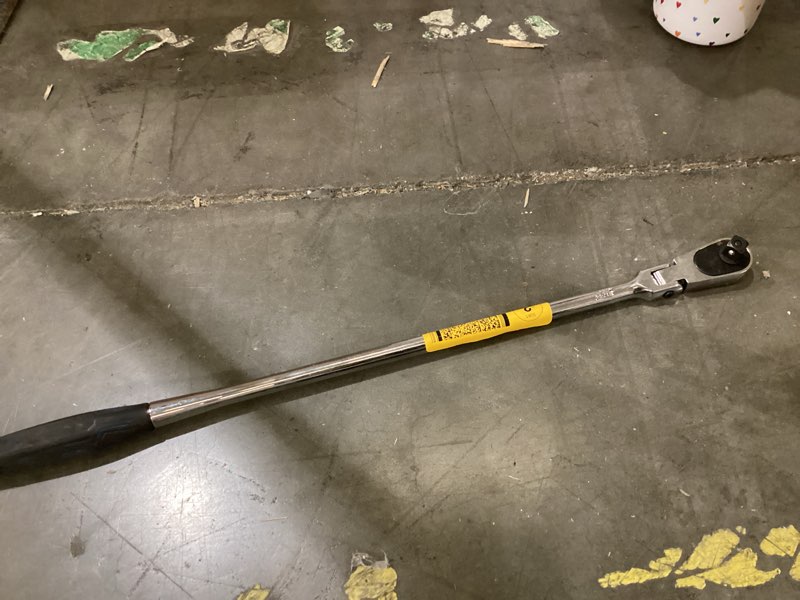 Condition photo showing As Is for long-handle flex head ratchet, likely from brands like gearwrench or snap-on