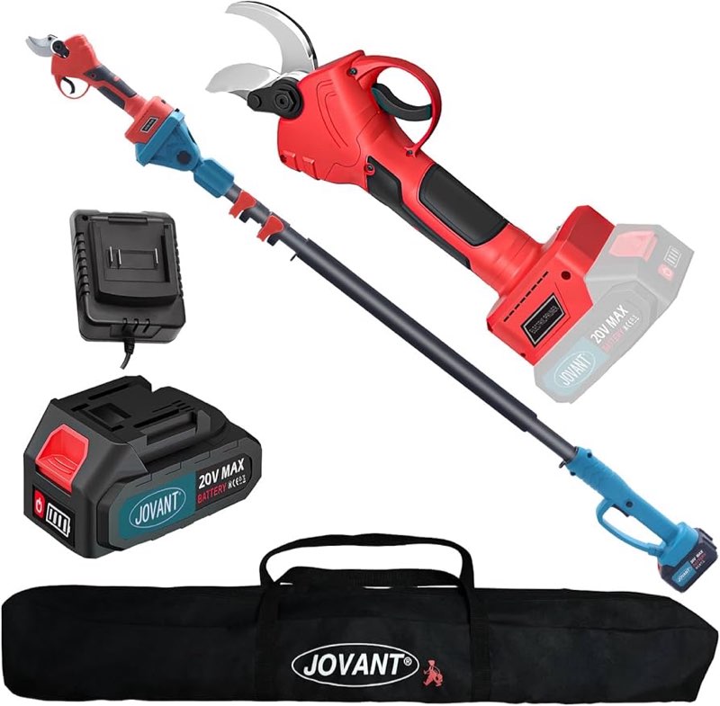 2-IN-1 Electric Pole Pruning Shears Cordless Compatibility with Milwaukee 18V Battery, 1.6" Cutting 