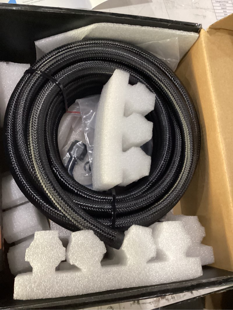 Condition photo showing New/Like New for maxpeedingrods 20ft 6an fuel line kit,10pcs push lock hose end | 3/8" fuel line hose, transmission cooler lines an6 nylon braided fuel line hose fitting kit 6an 20ft bk vl -11