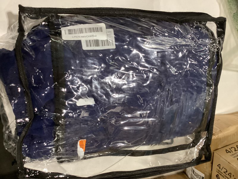 Condition photo showing New/Like New for yescool weighted blanket (7 lbs, 41" x 60", blue) cooling heavy blanket for sleeping perfect for 60-90 lbs, breathable blanket with premium glass bead, machine washable blue 41x60-7 lbs
