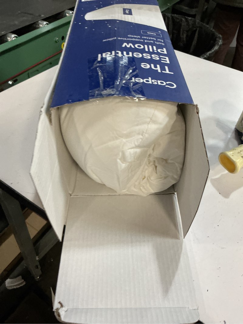 Condition photo showing Good Condition for Casper Sleep Essential Pillow for Sleeping, King, White King Essential Pillow Single Pack