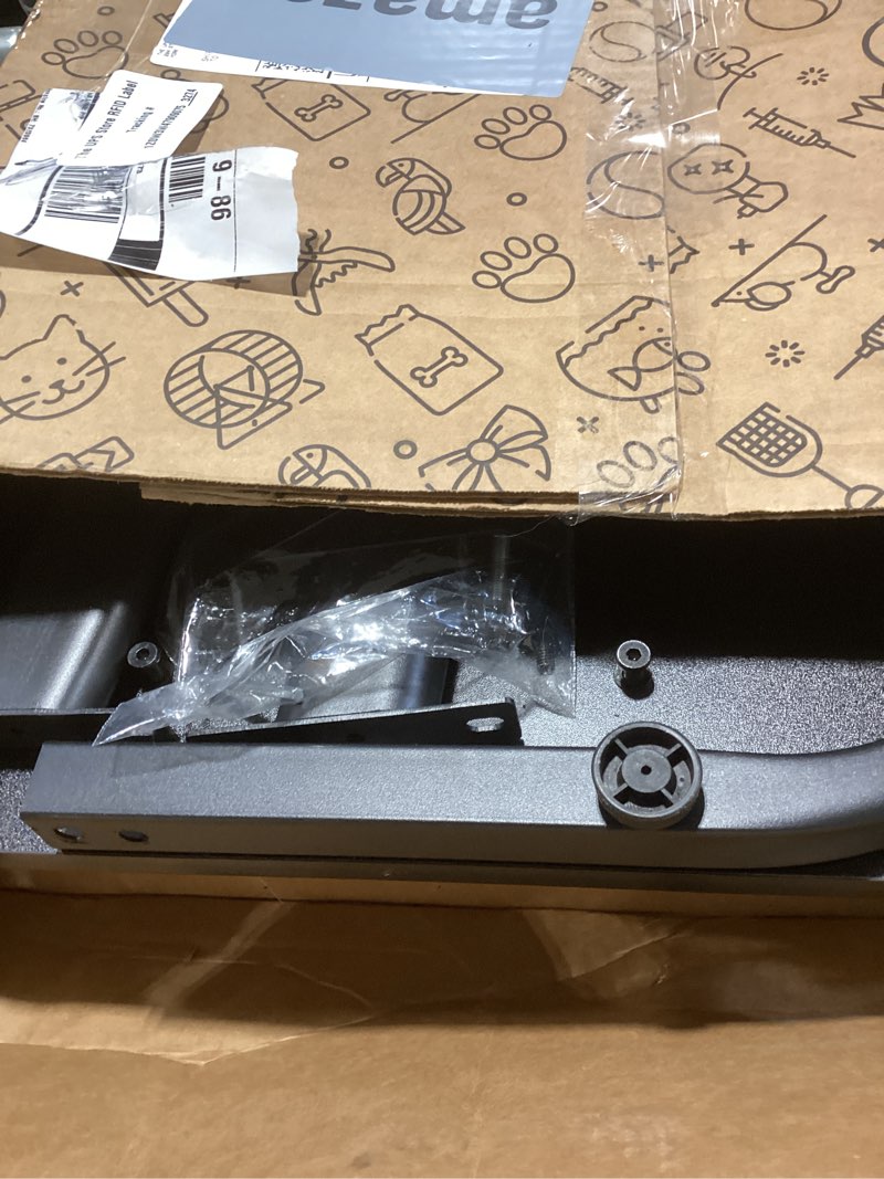 Condition photo showing New/Like New for Treadmill Desk, Small Standing Desk for Walking Pad, 30-47 Inch Adjustable Height Walking Pad Stand for Treadmill, Portable Standing Table for Bike and Home Office Work - Black