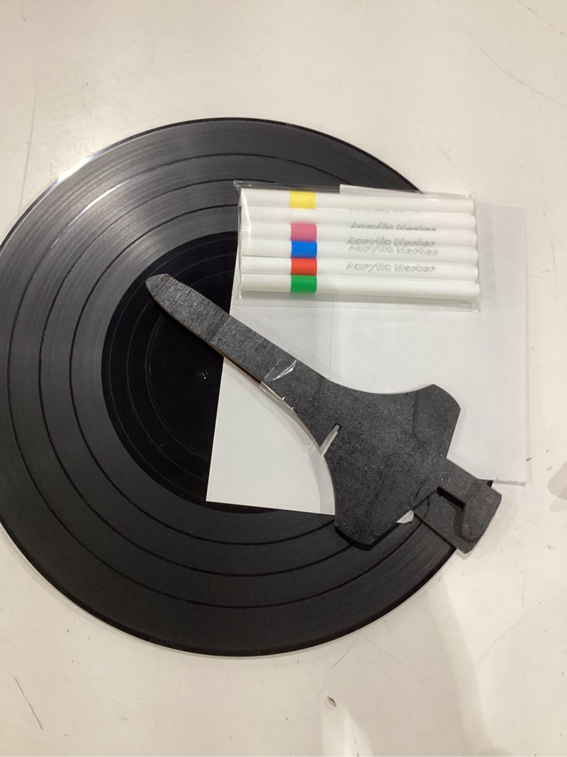Condition photo showing New/Like New for 2026 graduation party vinyl record alternative guest book, black and gold class of 2026 congrats grad graduation decorations signature guest book black & gold
