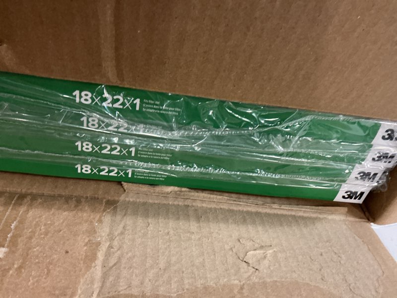 Condition photo showing New/Like New for filtrete 18x22x1 ac furnace air filter, mpr 700, merv 8, tough on pollen, easy on airflow, 3-month pleated 1-inch electrostatic air cleaning filter, 4-pack (actual size 17.69 x 21.69 x 0.81 in)