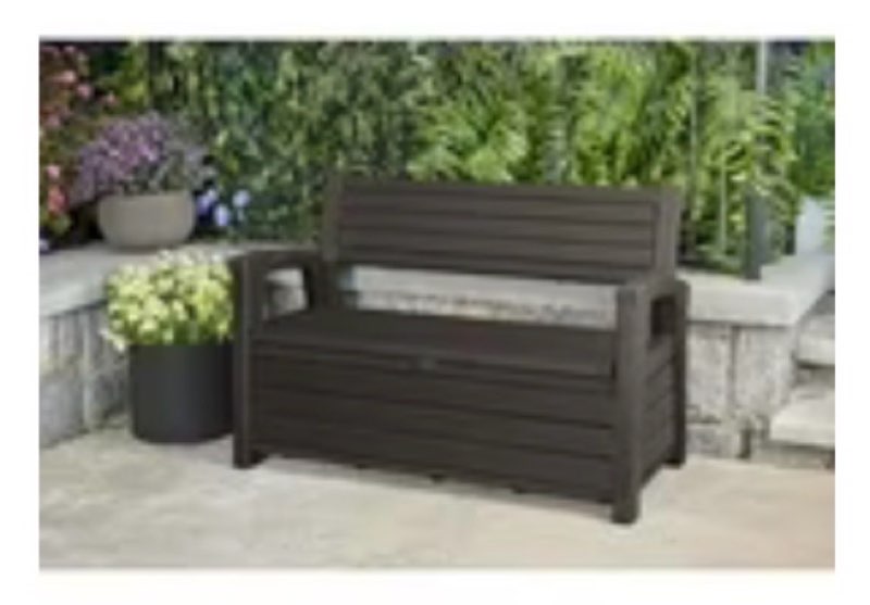 keter hudson plastic storage bench