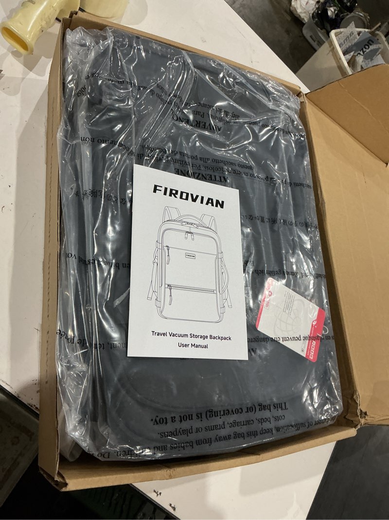 Condition photo showing Good Condition for vacuum backpack travel, 70l expandable carry on backpack with compression system, 2 detachable tpu vacuum bags, tsa lock, water-resistant, fits 16" laptop for business & travel