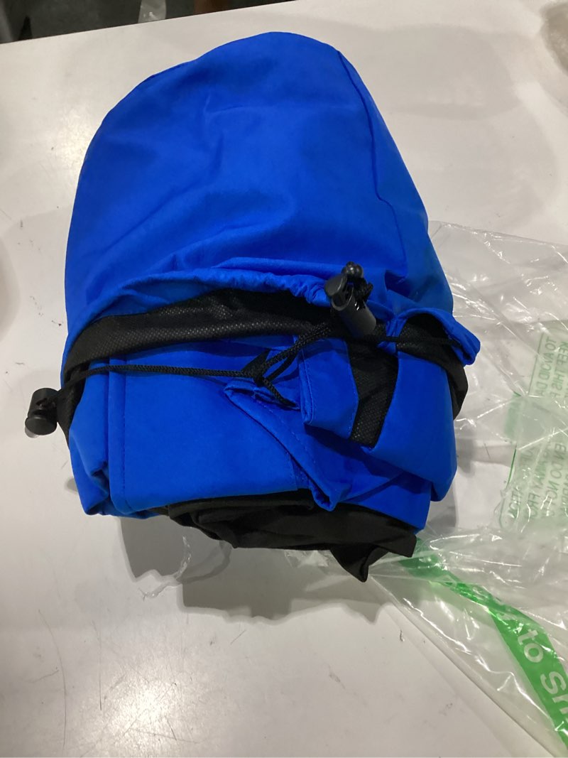 Condition photo showing As Is for tidewe rain suit, waterproof breathable lightweight 2 pieces rainwear blue small