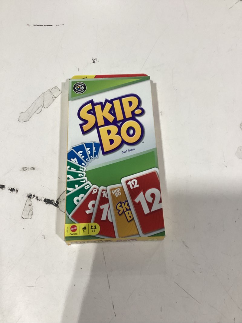 Condition photo showing Good Condition for Mattel Games 42050 Skip Bo Card Game