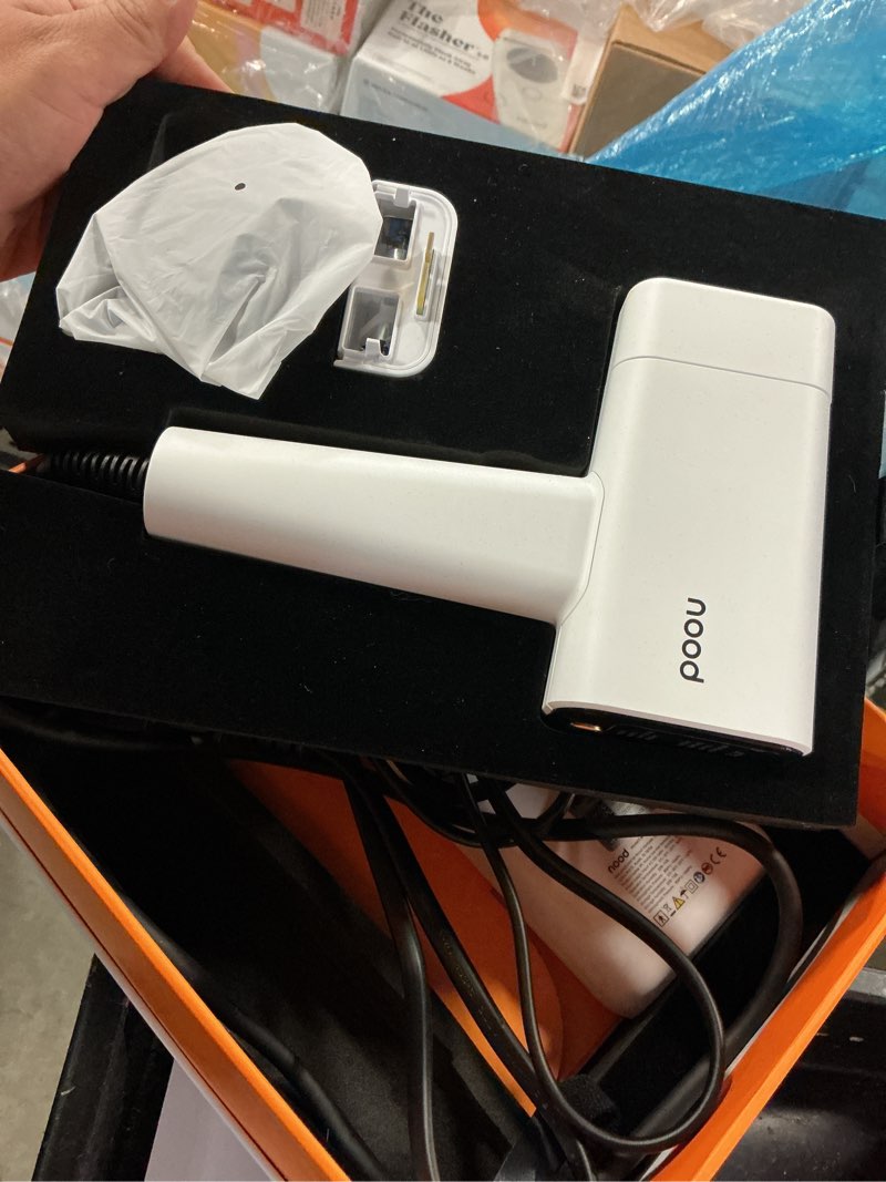Condition photo showing As Is for new nood™ flasher pro — ipl laser hair removal device for women & men with sapphire cooling — pain-free & permanent  visible results after first use & works everywhere hair grows — gloss white