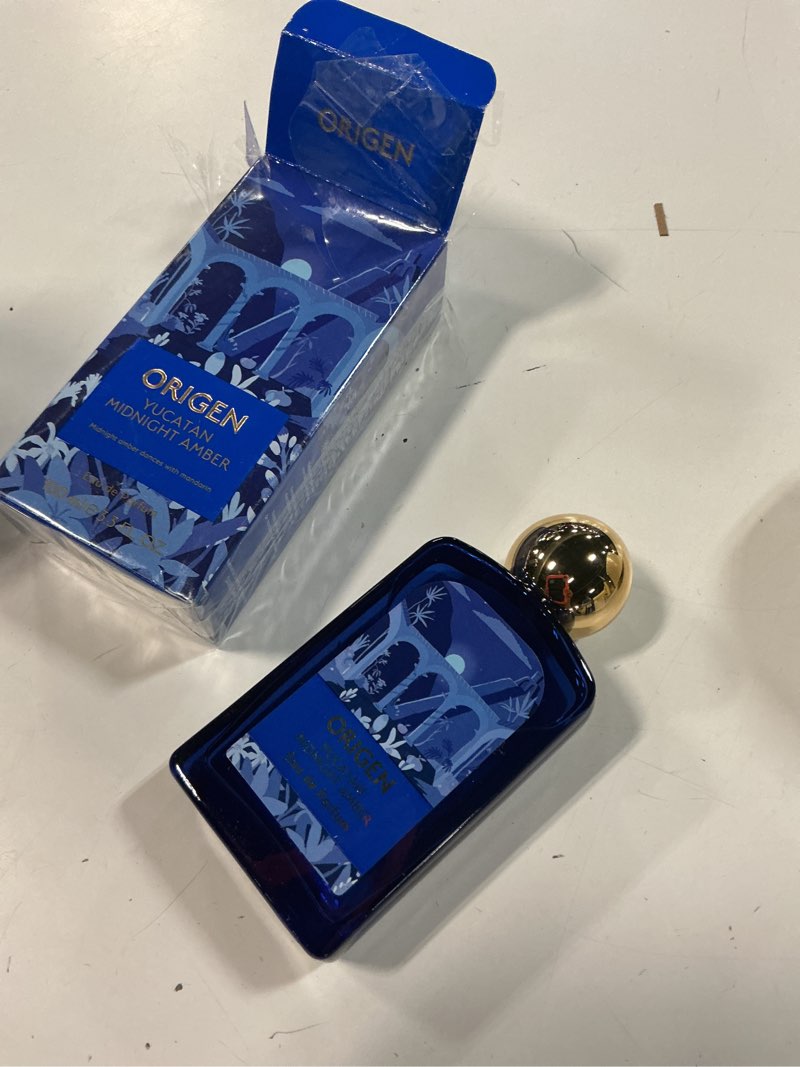 Condition photo showing New/Like New for origen yucatan midnight amber eau de parfum, vibrant and solar floral ambery fragrance for women, 3.3 oz