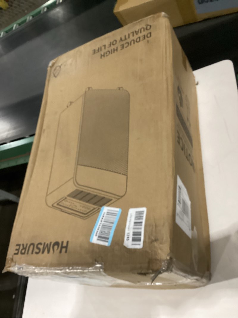 Condition photo showing As Is for HUMSURE 4500 Sq. Ft 80 Pints Dehumidifier for Basement and Home, Bathroom, Bedroom, Equipped With Drainage Hose, Automatic Defrosting, 24-Hour Timer Function